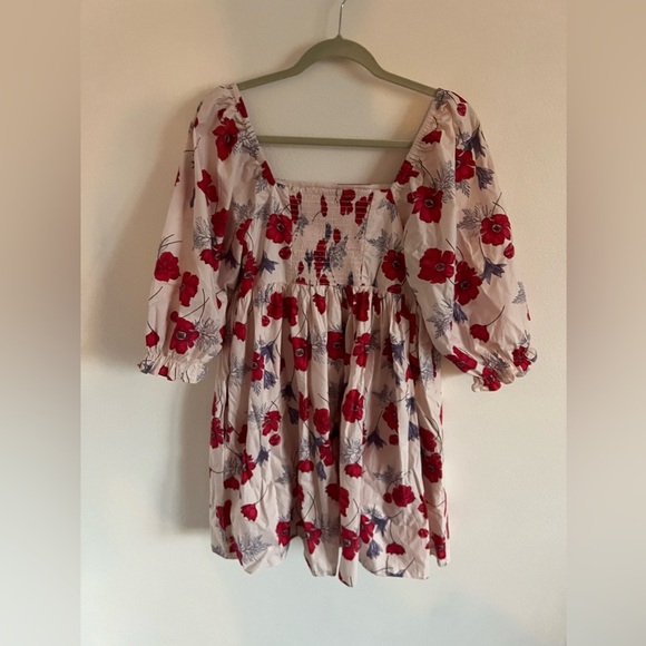 Tuckernuck Hyacinth House Pink Floral Square Neck Veronica Dress, size medium - Picture 4 of 5